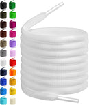 Birch Oval Shoelaces 27 Colors Half Round 1/4" Shoe Laces 4 Different Lengths | White — 1