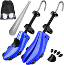 Eachway Pair of Professional 2-Way Premium Shoe Stretcher Tough Plastic Shoe Trees, Adjustable Length & Width Durable Shoe Shaper for Men and Women (Large) | blue — 1