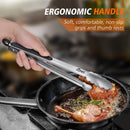Hotec Tongs for Cooking Stainless Steel Kitchen Tongs Set of 2-9" and 12" — 2
