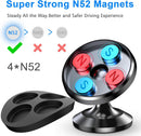 【2-Pack】Magnetic Phone Holder for Car Dash Strong Magnetic Car Phone Mount | Black photo 3