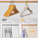 Heavy Duty Velvet Hangers 30 Pack - Non-Slip, Space-Saving Clothes Hangers for Coat/Suit with 360° Rotating Gold Hooks, Durable Premium Felt Hanger for Closet Organization- Ivory — 3