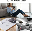 [Apple MFi Certified] iPhone Duo 18 17 16 15 Charger Cable Cord 6FT, White 7