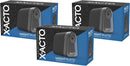 X-ACTO Pencil Sharpener, Mighty Mite Electric Sharpener, with Pencil Saver®, SafeStart® Motor, Black, 1 Count - Home, Office, School, Teacher Supplies (Pack of 3) — 1