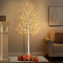 Set of 2 6 feet Lighted Birch Tree, 160 LED Warm White, for Home, Festival, Party, and Christmas Decoration, Indoor and Outdoor Use, 8 Functions — 5