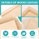 ESRICH 8x8 Inch Wood Panels, 2 Pack Square Craft Wood Canvas Boards, Blank Unfinished Wooden Art Board for DIY Art Creations Such as Painting, Acrylic Pouring, Resin, Burning, Collage, etc. | 8IN-2Pack — 3