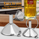Metal Stainless Steel Funnel, Large Medium Small Funnel Set of 3, Food Grade Mini Funnels for Kitchen Use Filling… — 5