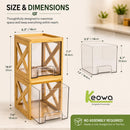 Bamboo Snack & Pantry Organizer, Stackable Pull-Out Drawers, 2 Pack — 3