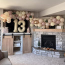 Dusty Pink Beige Balloons, 60Pcs Girls Women Pastel Birthday Party Balloons | Pink White — 8