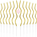 PHD CAKE 24-Count Gold Spiral Long Thin Metallic Birthday Candles, Cake Candles, Birthday Parties, Wedding Decorations, Party Candles — 7