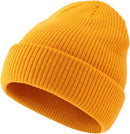Connectyle Classic Double Layer Knit Beanie Hat Warm Thick Acrylic Winter Hats Daily Cuffed Beanies Watch Hat for Men Women - Gold — 4