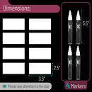 Mr. Pen- Liquid Chalk Marker Pen, 4 Pack, 8x Labels | One Size & Dual Tip — 5