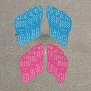 Beach Foot Pads Barefoot 6 Packs for Barefoot Lovers, Invisible Adhesive Stick on Feet Pad Soles for Beach, Swimming Pool, Spa, Hot Sand, Walking, Water Sport Party. (S-6Packs) 6