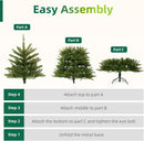7.5FT Unlit Christmas Tree Green, Dunhill Fir Artificial Tree with 2514 PVC Branch Tips, Realistic Full Shape, Foldable Metal Stand for Indoor Home, Office & Holiday Decoration — 5