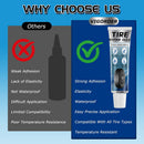 Tire Repair Glue, 50ML Professional Black Rubber Cement for Car & Motorcycle Sidewall Fix, Strong Bonding & Waterproof — 7