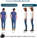 Heel Lift, 4-Layers, 0.2-0.8 Inch Gel Shoes Lifts for Uneven Legs, Adjustable Orthopedic Heel Lift Inserts for Heel Pain and Leg Length Discrepancy, Height Increase Insole (Kids 3-7 / Women 4-8) — 2