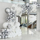 Metallic Silver Balloons 12 inch, Silver Latex 50pcs Party Balloons — 4