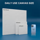 Stretched Canvases for Painting 8x8 Inch 7-Pack, 10 oz Triple Primed Acid-Free 100% Cotton Blank Canvas, Square Canvas for Oil Paint Acrylics Pouring & Wet Art Media, Pour Painting | Studio | 8"x8"(7-Pack) — 6