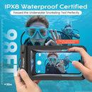 Rynapac Waterproof Phone Pouch [Up to 8.5"] - 2 Pack, IPX8 Waterproof Phone Case with Lanyard for iPhone 17 16 15 Pro Max, Touchscreen & Photograph, Cellphone Dry Bag for Beach Cruise Essentials 2026 — 2