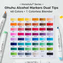 Ohuhu Alcohol Markers Brush& Chisel 48 Colors for Adult Coloring Refillable | Brush & Chisel — 4