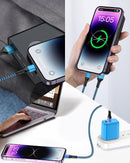 Short iPhone Charger Cord, 1FT/2Pcs USB A to Lightning Cable Fast Charging 7