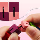 6 Pcs Wooden Twist Block Puzzle, Colorful Sensory Toy for Teens and Adults — 3