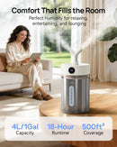 Feekaa Stainless Steel Humidifier, 4L/1Gal Cool Mist Humidifiers for Bedroom,…