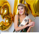 COCIDE Rose Gold Birthday Queen Sash & Tiara Set - Glitter Sash & Rhinestone Tiara for Women - Birthday Decoration Kit | 9 Rose Gold Flower — 3