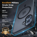 Miracase Magnetic Series for iPhone 16 Case [Compatible with MagSafe] Military-Grade Protection, Anti-Fingerprint, Slim Phone Case for iPhone 16 6.1 inch - Black — 6