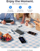 VRURC Portable Charger 4-Built-in-Cables 20000mAh Fast Charging Power Bank photo 6