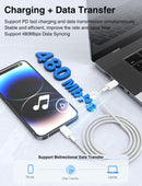 USB C to Lightning Cable Nylon Braided [Apple MFi Certified] - 2Pack 6/10FT 4