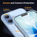 miracase Magnetic for iPhone 17 Case (Compatible with MagSafe) with Screen Protector Military-Grade Protection, Anti-Fingerprint Translucent Matte Phone Cover for iPhone 17 6.3 inch, Light Blue — 5