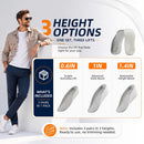 3 Pairs Height Increase Insoles for Men and Women - Comfort Height Booster Insoles with U-Shaped Heel Support - Breathable Steppers Insoles for Comfort and Confidence - 0.6IN & 1IN & 1.4IN - Gray — 6