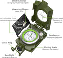 Proster Lensatic Sighting Compass IP65 Waterproof with Clinometer Bag — 2