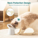 vancasso Ceramic Slow Feeder Cat Bowl, 6.25 Inch Elevated Cat Slow Feeder Bowl, Anti Vomiting for Dry and Wet Food, White — 5