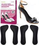 High Heel Cushion Inserts for Women - Bukihome 3/4 Invisible Insoles Prevent Feet from Sliding Forward - Shock & Sweat Absorption - Comfort Shoe Pads for High Heels Sandals Flats,Black,Size M - Black | Medium — 1