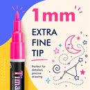 Timart Fine Tip Chalk Markers, Liquid Chalk Pens-8 Pack, 1mm Point | Multicolor 1mm Fine Tip — 3
