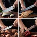 Brewin CHEFILOSOPHI Japanese Chef Knife Set 5 PCS with Elegant Red Pakkawood Handle Ergonomic Design,Professional… — 6