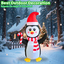 PTS 5FT Inflatable Penguin with Christmas Hat Outdoor Decoration, Christmas Blow Up Yard Decorations, Built-in LED Lights Inflatables Xmas Holiday Funny Decor for Indoor Lawn Garden — 2