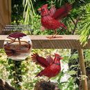 hogardeck Cardinal Garden Decor Outdoor Statues, Large Metal Red Bird Standing…