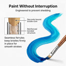 Nicpro 30pcs Paint Brush Set for Acrylic Painting, Oil, Watercolor, Gouache | Wood — 4
