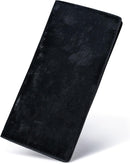 Bveyzi Ultra Slim Thin Leather RFID Blocking Credit Card Holder Bifold Clutch Wallets for Women - Midnight Black - Vegan Leather — 1