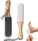 2-Pack Professional Pedicure Foot File & Pumice Stone with Wooden Handle — 1