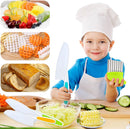 TAORISH 4 Pcs Kids Knife Set, Kids Kitchen Knife with Crinkle Cutter, Serrated Edges Plastic Toddler Chef Knife for… — 5