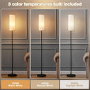 Ambimall 64" Floor Lamp with 9W LED Bulb & Beige Lampshade — 3