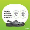 Crocs Unisex-Adult Classic Clogs | 10 Women/8 Men | Slate Grey — 8
