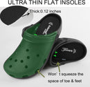 Girl's Insoles for Crocs Ultra-Thin Comfort Shoe Inserts for Garden Clogs, Sockless Barefoot Iiners for Gargen, Nurse, Water Shoes Replacement Washable Pad Black Size 3 /EU36 - 2 Pairs Black — 4
