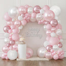 Blocesa Pearl Pink White Balloons Arch Kit Double Stuffed, Party Decor. — 1