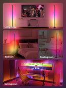 OIYN Smart RGBICW LED Corner Floor Lamp - 16 Million DIY Colors, 68+ Scenes, Music Sync, App & Remote Control,… — 7