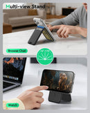 for MagSafe Wallet with Stand, 5 Card Holder, Slim Leather Magnetic Wallet for iPhone 18/17/16/15/14/13/12 Pro Max Plus Air Series, 3 Card Slots & 1 Cash Slot,Black photo 3