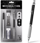 STAGEEK 0.5mm Mechanical Pencil, Drawing Pencil, with Eraser, 60 HB Leads | Black — 1